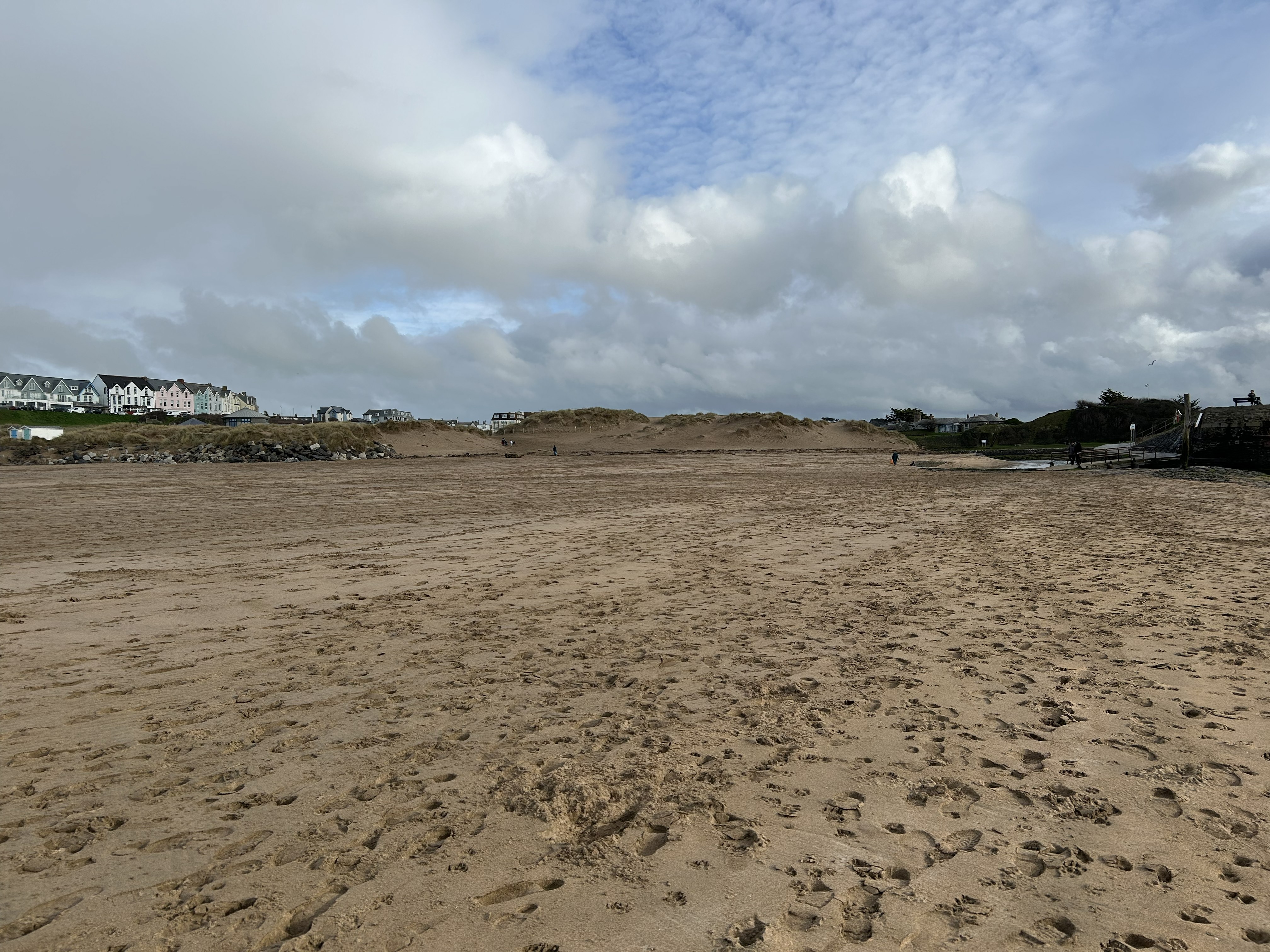 Narrowing beach